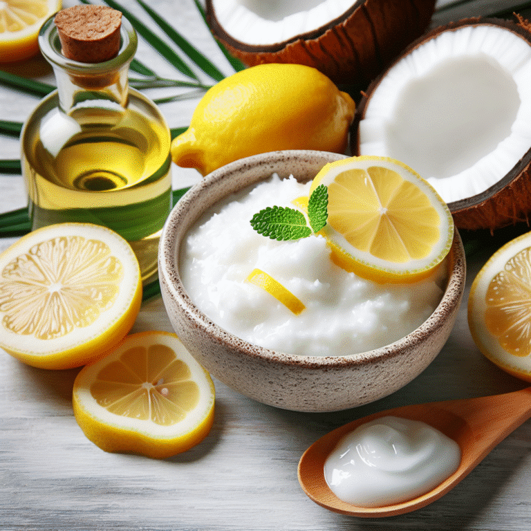 Hydrating coconut oil and lemon face mask