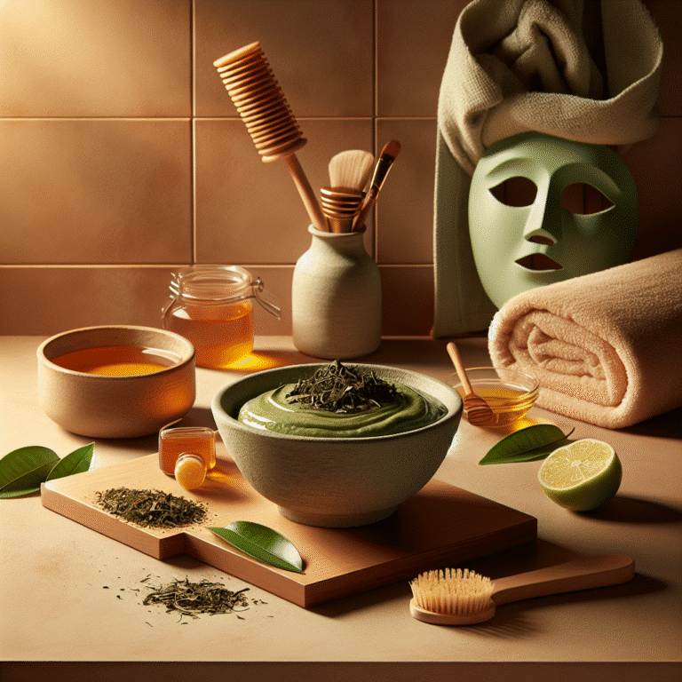 Revitalizing green tea face mask at home