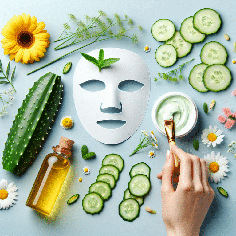 Plant-based face masks for sensitive skin